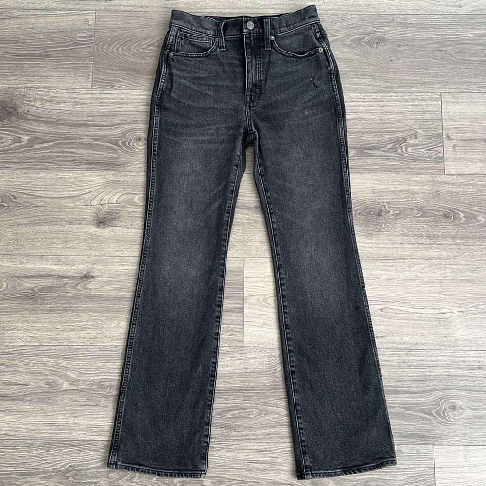 Madewell Black Wash Boot-Cut Jeans